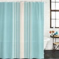 thumbnail image 2 of Aqua Beige Striped Bathroom Shower Curtains with 12 Hooks Polyester Waterproof Shower Curtain for Stalls and Bathtubs Modern Farmhouse Retro Lines Decorative Bathroom Privacy Curtain 36x72 Inches, 2 of 9
