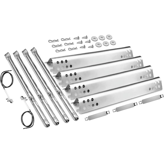 Replacement Parts for Charbroil Performance 475 4 Burner 463347017, 463361017, 463342119, 463347418, 463335517, G470-0004-w1, Heat Plate Tent Shield, Crossover Tube for Char-Broil 4 Burner Gas Grill