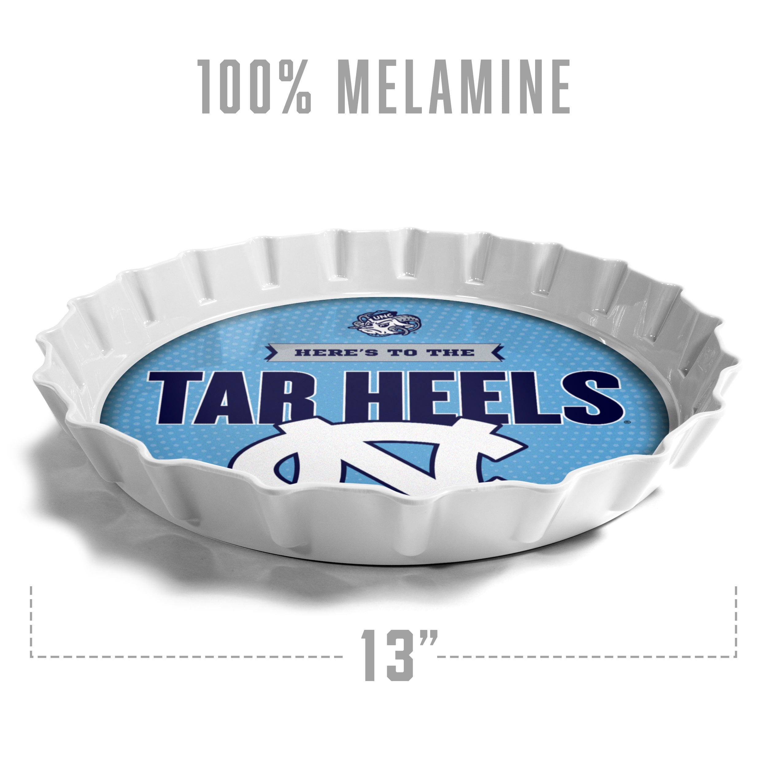YouTheFan NCAA North Carolina Tar Heels Bottle Cap Serving Tray