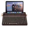 thumbnail image 1 of YUNZII QL75 Wireless Typewriter Hot Swap Retro Mechanical Keyboard,Punk Round Keycaps,RGB Backlit QMK/VIA Programmable, Multi-Device Keyboard with 2., 1 of 9