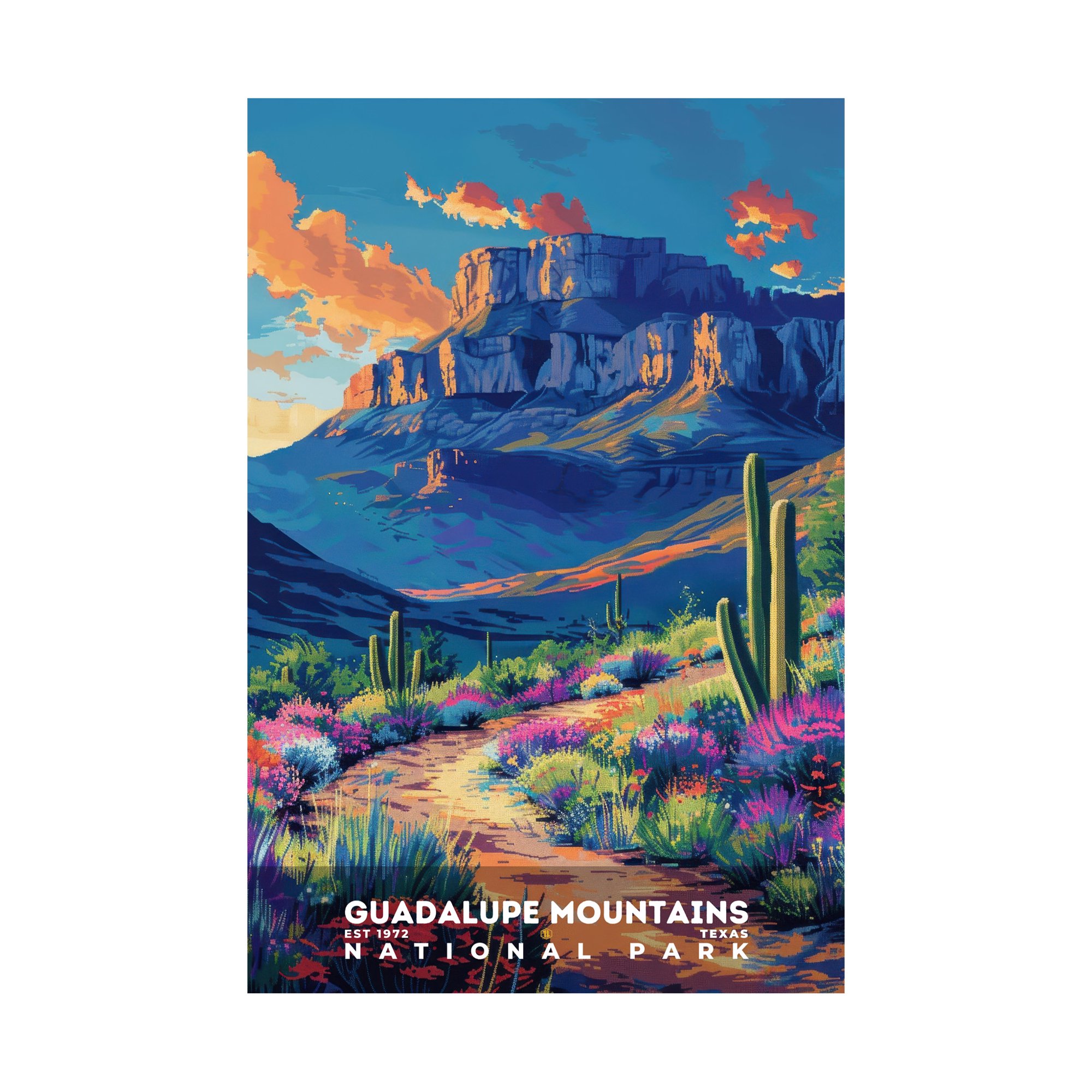 ELNEIT - Guadalupe Mountains National Park Poster, Unframed Matte Paper, S18