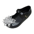 thumbnail image 4 of Mepaouo Girls Princess Mary Jane Rhinestone Jelly Shoes Flats Toddler Little Kids Dress Slip on Loafers, 4 of 5