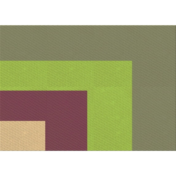 Ahgly Company Indoor Rectangle Patterned Acid Green Area Rugs, 2' x 3'