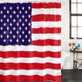 thumbnail image 3 of American Flag Waterproof Fabric Shower Curtain,Retro Rustic Stars And Stripes US Flag Waterproof Fabric Shower Curtain for Bathroom Curtains Bathtubs Hotel Shower Curtains with 12 Hooks Small 36x78in, 3 of 8