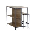 thumbnail image 1 of Ilios Innova | Conjunto de Muebles de Bar Industrial con Estantería y Bancos, Mesa Alta y Compacta de 3 Piezas para Espacios Reducidos, Estructura de Metal y MDF., 1 of 9