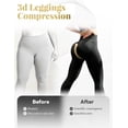 thumbnail image 6 of Carlikeit High Waisted Compression Leggings for Women, 3D Sculpting Workout Pants, Breathable Squat Proof Athletic Leggings for Training and Everyday Wear, 6 of 8