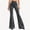 Gray womens pants 06, variant on MMJ Plus Size Flare Pants for Women Flowy Solid Velvet Slim Fit High Waist Stretchy Business Casual Trousers with Pockets Full Length