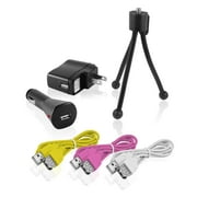 Ematic 6-in-1 Camcorder Accessory Kit with 2 Chargers