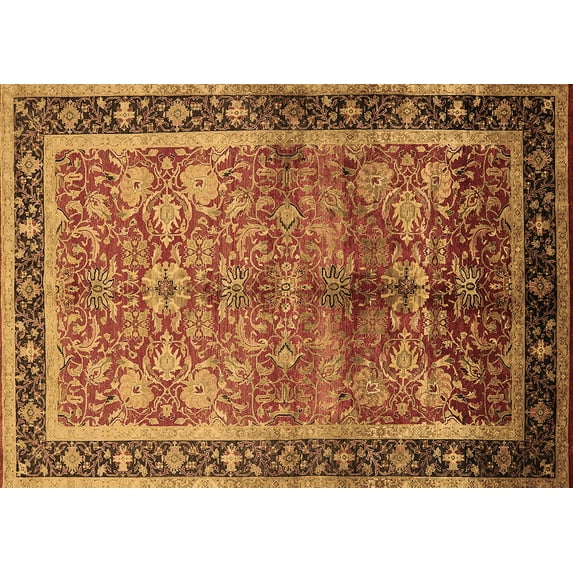 Ahgly Company Indoor Rectangle Oriental Brown Industrial Area Rugs, 4' x 6'