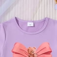 thumbnail image 6 of NAISIBABY Girls Outfit Sets, Graphic Short Sleeve T-Shirt and Denim Skirt Summer Casual Fashion Clothes 2-Piece Purple 5T, 6 of 6