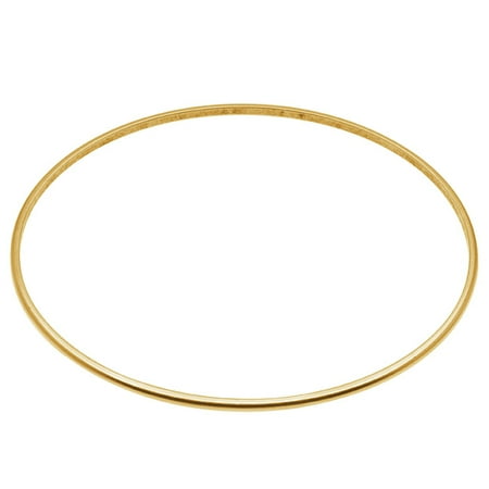 Antique Gold Bangles - Antiqued 24kt Gold Plated Thin Bangle Bracelet - 2 3/4 Inch (1)