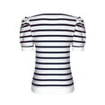 thumbnail image 5 of Summer Shirts For Women Sevevn Women's Short Puff Sleeve Knit Trendy Crewneck Striped T-Shirts Casual Summer Blouses Womens Shirts Casual, 5 of 7