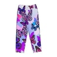 thumbnail image 4 of Balery Flying Butterflies print Women's Pajama Pants,Ultra Lightweight Pjs,Lounge Pant-Medium, 4 of 9