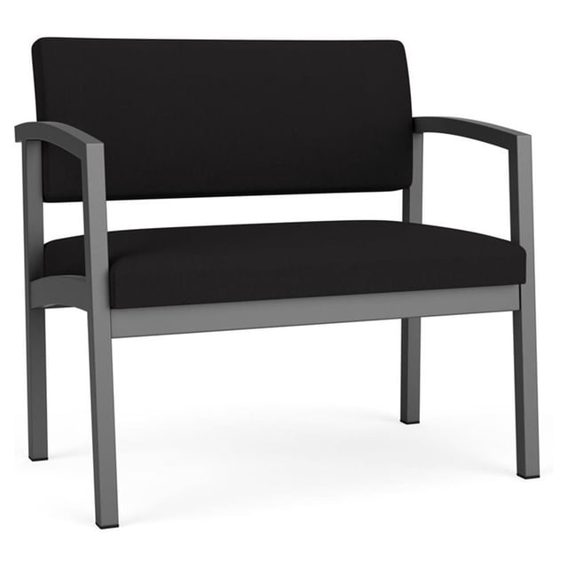 Chaise d'Attente Bariatrique en Acier Lenox / Acier Charbon / Noir