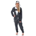 thumbnail image 2 of Nightmare Before Christmas Jack Skellington Costume Pajama Union Suit (XS), 2 of 7