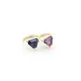 thumbnail image 3 of Womens Natural Amethyst Stone Ring Geometric Triangle Alloy Band Fashion Statement Jewelry Gift For Her Durable, 3 of 6