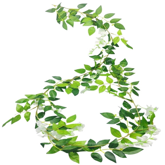 Mdesiwst 200CM Artificial Wisteria Flower Garland Wedding Garden Indoor Outdoor Wall Hanging Faux Climbing Floral Greenery Drooping Ivy Decoration