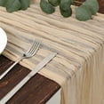 thumbnail image 5 of 3-Pack Gauze Table Runners – Sheer Crinkle Voile Fabric, Boho Wedding Table Decor for Reception, Parties & Events, 5 of 5