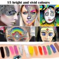 thumbnail image 4 of 15 Face Paint Set Children Paints Face Painting Kit+4 Templates+2 Pens, 4 of 5