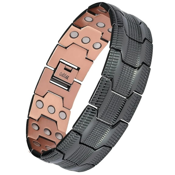 Wollet Copper Magnetic Bracelet for Men 3X Strength,Copper Jewelr Gift with 3800 Gauss Magnets