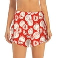 thumbnail image 2 of Goofa Tomatoes Printed Women 2 in 1 Running Shorts,Quick Dry Athletic Workout Shorts,High Waisted Athletic Shorts with Liner Pockets-Small, 2 of 9
