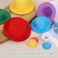 thumbnail image 5 of Uxcell 5.3 Inch Mini Formal Hats, 12 Pcs Miniature Doll Hats for Crafts, Mix-color, 5 of 5