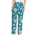 thumbnail image 3 of Goofa Daisies Flowers Printed Soft Pajama Pants for Women, Wide Leg Comfy Casual Lounge Yoga Pants-Small, 3 of 9