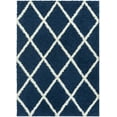 thumbnail image 2 of Well Woven 78847 Madison Shag Cole Blue Modern Tribal Trellis Area Rug - 7 ft. 10 in. x 9 ft. 10 in., 2 of 7