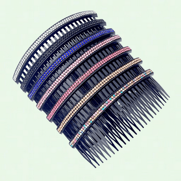 Rhinestone Hair Clip Set of 24, 4.72" Long Double-sided Hair Barrettes with Hair Side Combs