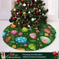 thumbnail image 6 of FMSHPON Easter Tree Skirt Colorful Eggs Bunny Xmas Christmas Tree Skirt Stand Mat for Holiday Party Decoration Indoor Outdoor 36 inches, 6 of 6