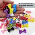 thumbnail image 2 of 60 uds lindo cachorro perro pequeño lazo lazos para el cabello con bandas de goma accesorios para el cabello hechos a mano lazo para el cuidado de mascotas Color al azar, 2 of 5