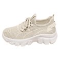 thumbnail image 6 of Women's Slip on Walking Shoes Wide Cushion Running Tennis Shoes with Arch Support Non Slip Sole Nursing Workout Gym Athletic Fashion Sneakers Beige Size 7, 6 of 6