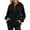 Black, variant on Winter Hoodies For Women Long Sleeve Zip Hoodie With Pockets Solid Color Pullover Sweatshirt Ulitacool Casual Blouse Black L