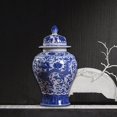 thumbnail image 3 of Ceramic Flower Vase Temple Jar Storage Home Accent Table Centerpiece Porcelain, 3 of 7