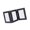 Black wood grain col, variant on WINDLAND Solid Wood Triplicate Photo Frame Vertical Orientation Perfect For Displaying Family Portraits Together