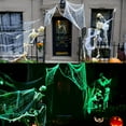 thumbnail image 2 of Sylvtty Luminous Spider Webs Halloween Decoration Super Stretch Cobwebs Decoration with Fake Spiders for Parties Haunted Houses, 2 of 6