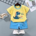 thumbnail image 2 of Toddler Baby Boy Summer Outfit Funny Letter T-Shirts Top Shorts Set Infant Boy Summer Clothes 6 12 18 Months 2T 3T Kaprioy, 2 of 4