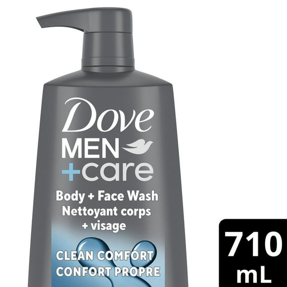 Dove Men+Care Hydrating Clean Comfort Body + Face Wash with 24hr Nourishing Micromoisture Technology Body Wash for Men with Pump