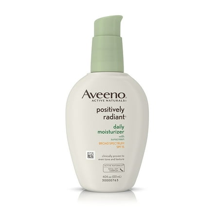 Aveeno Positively Radiant Daily Moisturizer With Sunscreen Broad Spectrum Spf 15, 4 (Best Daily Face Moisturizer With Spf)
