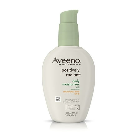 Spf 15 Hand Cream - Aveeno Positively Radiant Daily Moisturizer With Sunscreen Broad Spectrum Spf 15, 4 Oz