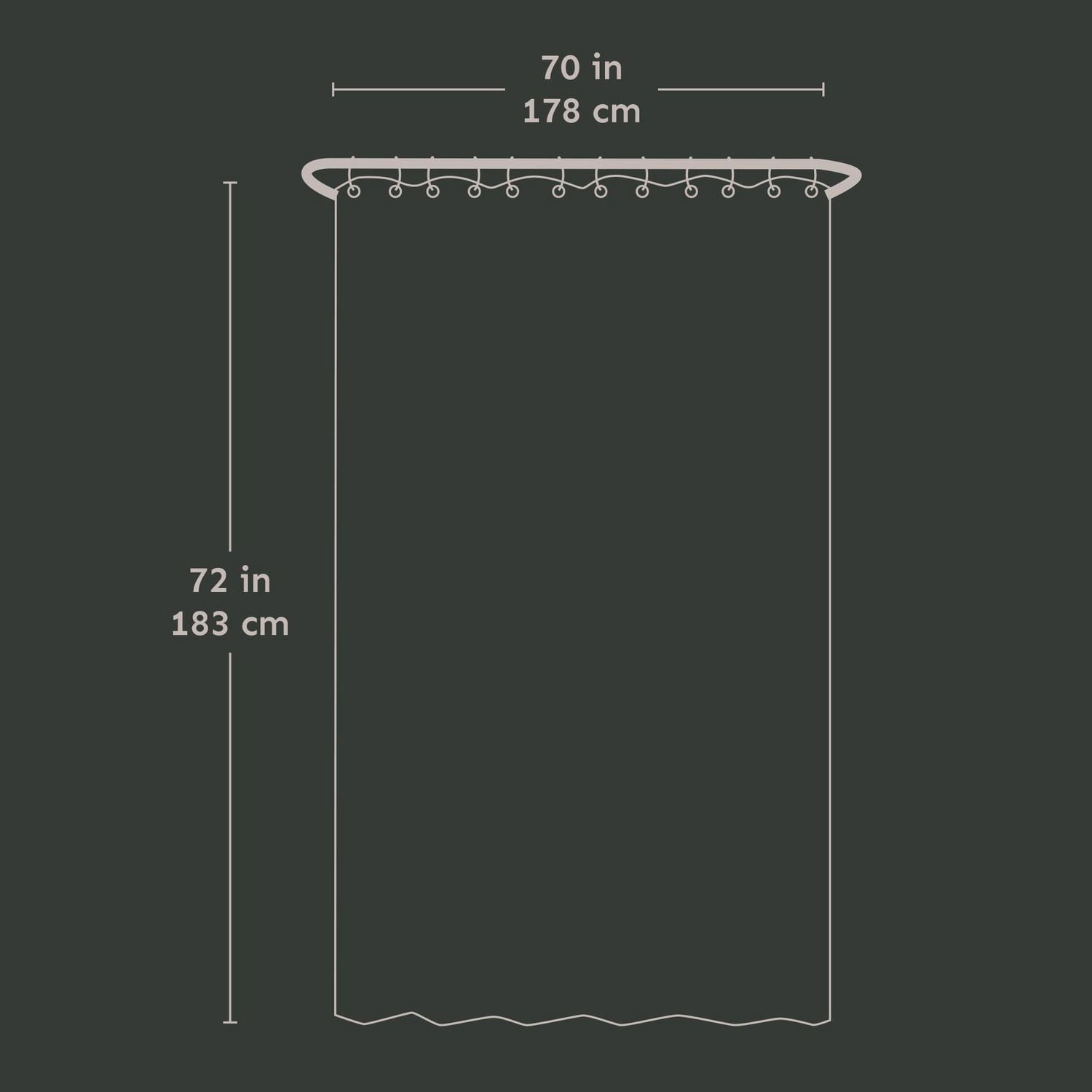 Rideau de douche décoratif en tissu à motifs géométriques Hometrends