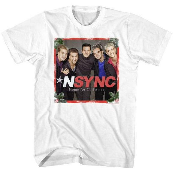 NSYNC Home For Christmas White Adult T-Shirt 4Xl