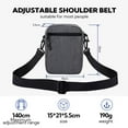 thumbnail image 6 of WATERFLY Unisex Small Hiking Travel Walking Nylon Cross-Body Shoulder Bag,Gray, 6 of 7