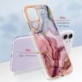 thumbnail image 6 of Designed for iPhone 11 Marble Case, Ultra Thin Girls Women Plating Marble Designed Flexible Soft TPU IMD Marble Protective Case Cover for iPhone 11 - Rose, 6 of 6