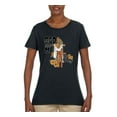 thumbnail image 2 of Wild Bobby God Made Me This Way Cross with Sunflowers Inspirational/Christian Women Graphic Tee, Black, 3X-Large, 2 of 6
