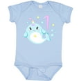 thumbnail image 3 of Inktastic Happy 1st Birthday with Cute Narwhal Stars and Bubbles Boys or Girls Baby Bodysuit, 3 of 5