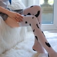 thumbnail image 4 of Aocisk Elegant Silk Spotted Over Knee Stockings with Cow Print Design As shown One Size, 4 of 9