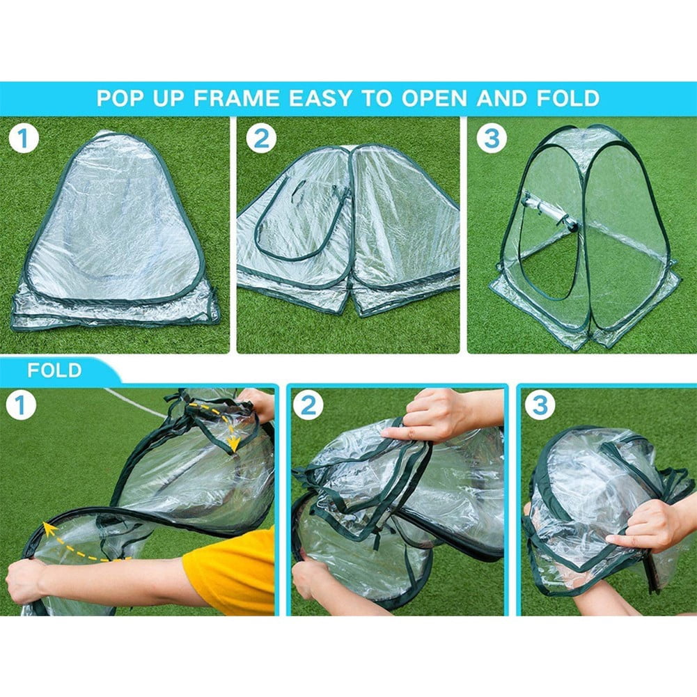 -Up Small Greenhouse for Outdoor Indoor Plant; Portable Mini Greenhouse Tent