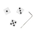 thumbnail image 2 of Boutons de Contrôle de Volume de Guitare, Boutons de Tonalité de Volume de Forme de dés d'Usure 3PCS avec 1 Clé pour Guitare Électrique Noir, Rouge, Blanc, 2 of 8
