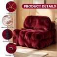 thumbnail image 4 of Centilab Folding Sofa Bed, Convertible Sleeper Chair with Pillow, Foldable Floor Sofa Couch, Portable Futon Mattress with Back Support for Living Room Bedroom Guest Room, Single Red, 4 of 9